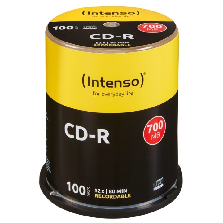 Intenso CD-R 700MB/80min tube 100 units (1001126)