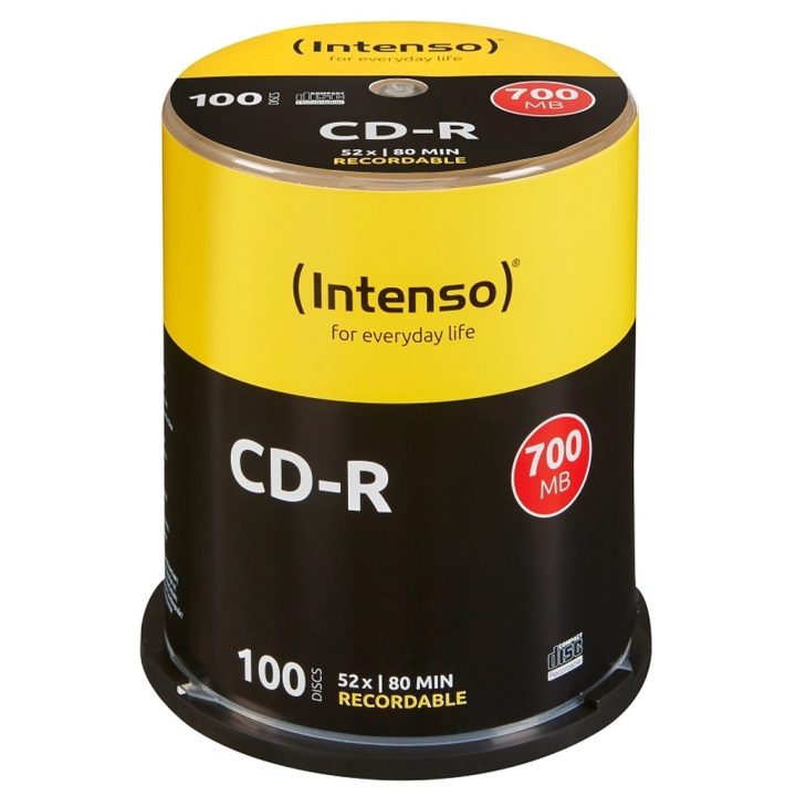 Intenso CD-R 700MB/80min tubo 100 unidades (1001126)