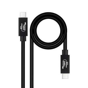 Nanocable Cable USB 4 Gen 3x2 40Gbps 5A/240W, USB-C/M-USB-C/M, Negro…