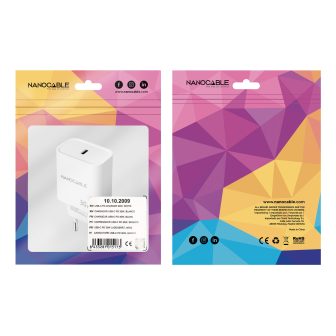 Nanocable Carregador USB-C PD 30W, Branco