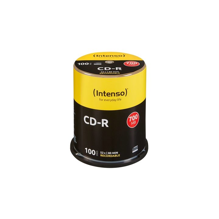 Intenso CD-R 700MB/80min tubo 100 unidades (1001126)