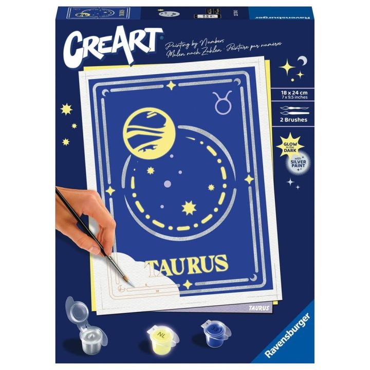 Ravensburger creart trend d zodiac paint by numbers kit: Taurus…