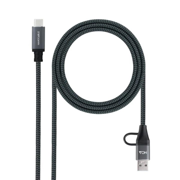 Nanocable USB 3.2 Gen2x2 20Gbps 5A/100W Cable, USB-C+USB-A/M to…
