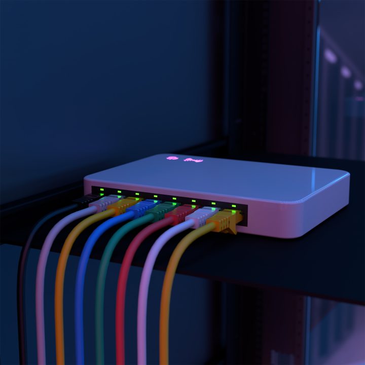 AISENS RJ45 Patch Cable LSZH Cat.6A 500 MHz UTP AWG24, Yellow, 1.0M