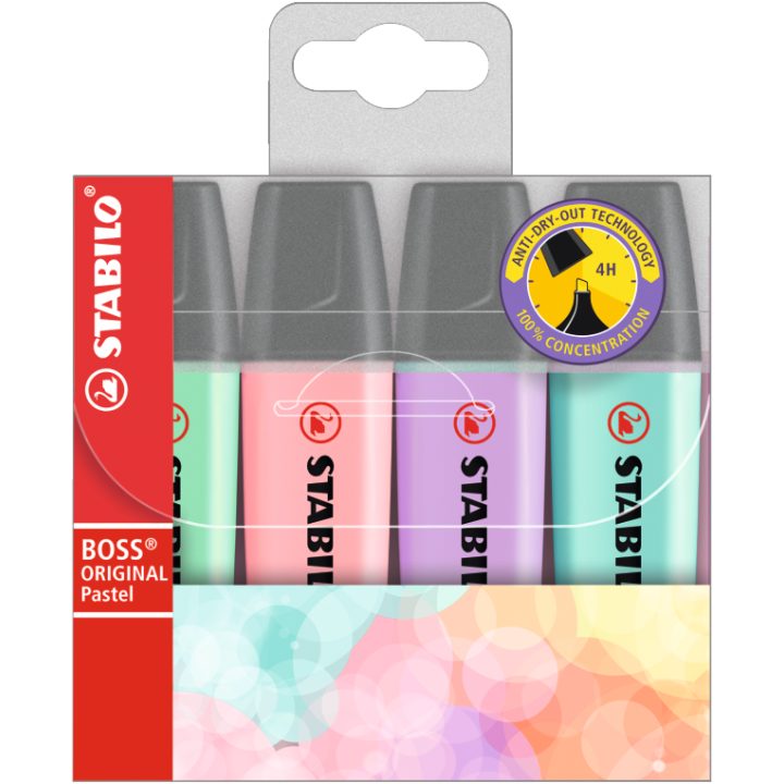 Estojo wallet 4 cores pastel sortidas Stabilo 70/4-3