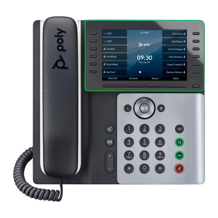 Telefone IP HP Poly Edge E550 com alimentação através de Ethernet…