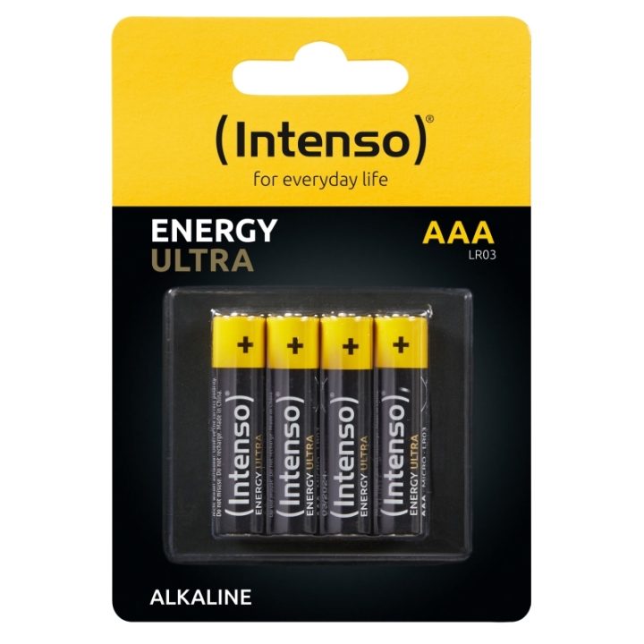 Intenso energy ultra AAA LR03 alkaline battery pack, 4 units (7501414)