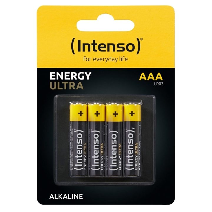 Intenso energy ultra AAA LR03 alkaline battery pack, 4 units (7501414)