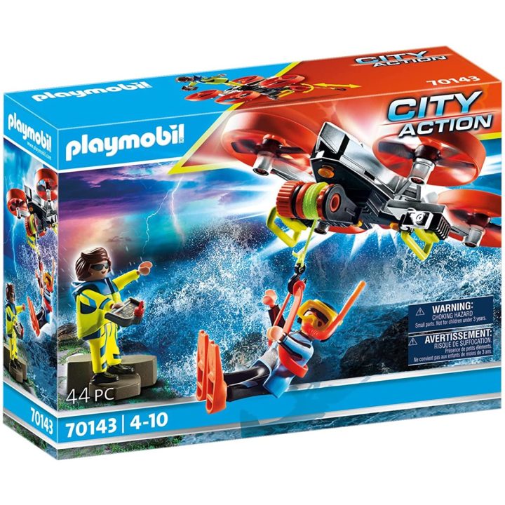 Playmobil Resgate marítimo: mergulhador com drone de resgate (70144)