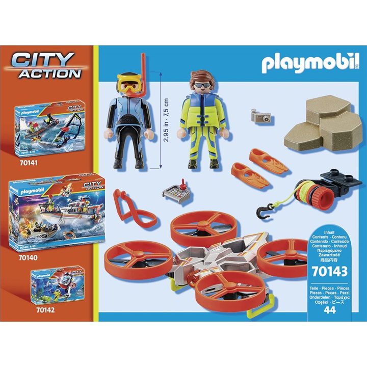 Playmobil Resgate marítimo: mergulhador com drone de resgate (70144)