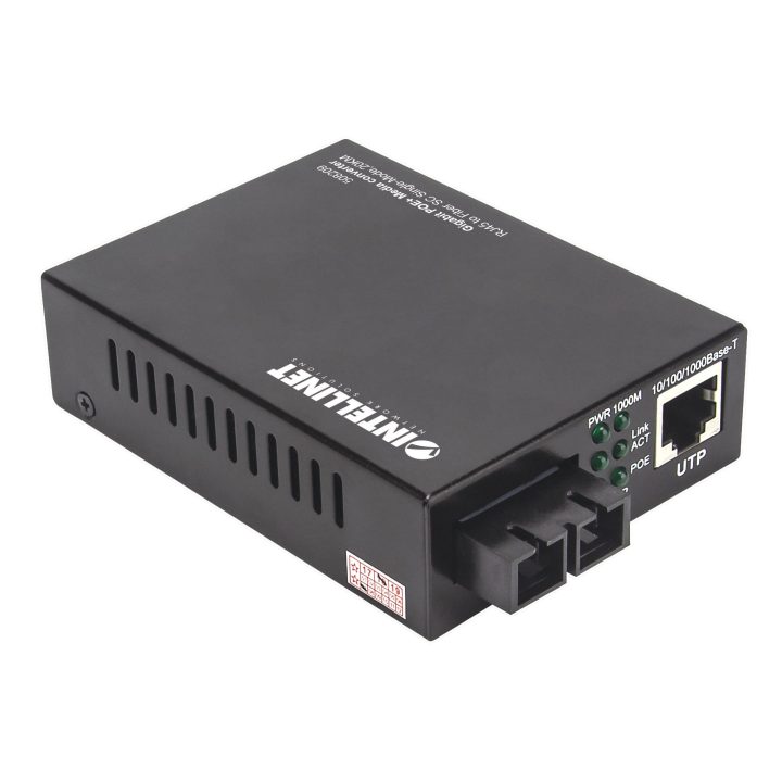 Intellinet 508209 conversor de meio 1000 Mbit/s 1310 nm Monomodo Preto