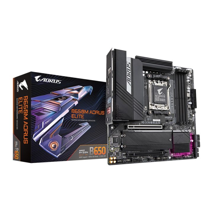 GIGABYTE B650M AORUS ELITE Motherboard - Compatible with AMD Ryzen…
