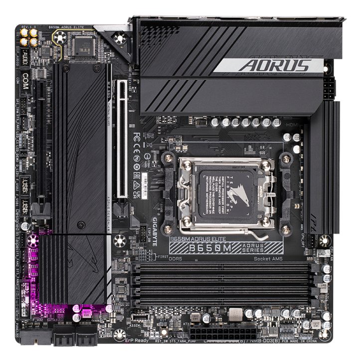 GIGABYTE B650M AORUS ELITE Motherboard - Compatível com processadores…