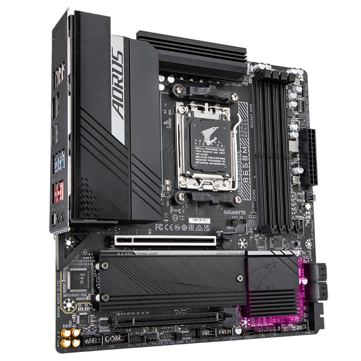 GIGABYTE B650M AORUS ELITE Motherboard - Compatível com processadores…
