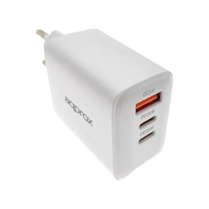 Approx! Cargador Rápido USB-A & USB-C 35W + Cable (APPUSBWALL35V)