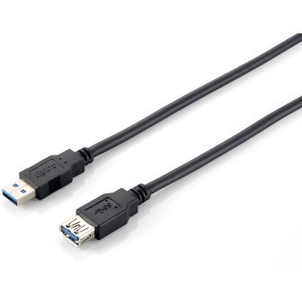 Equip 128399 USB 3.0 Extension Cable, A/M to A/F, 3.0 m, 5 Gbps, Black