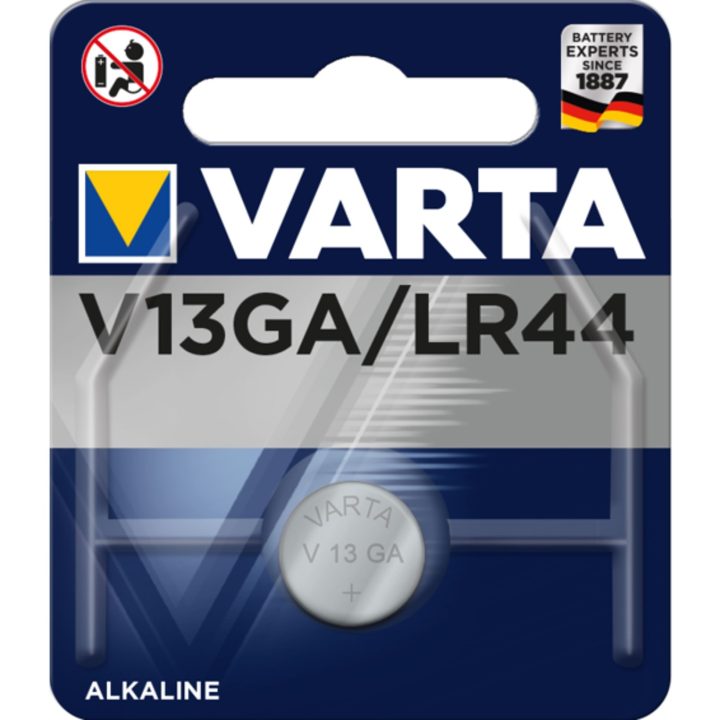 Varta Alkaline Button Cell Batteries V13GA LR44 Blister Pack