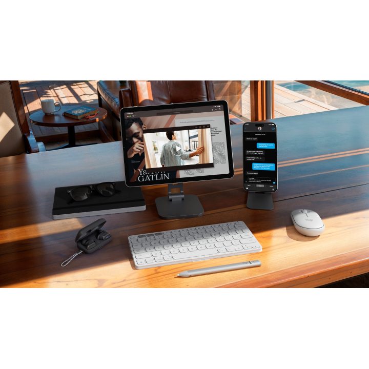 Logitech Keys-To-Go 2 QWERTY Internacional de EE.UU. Bluetooth Blanco…