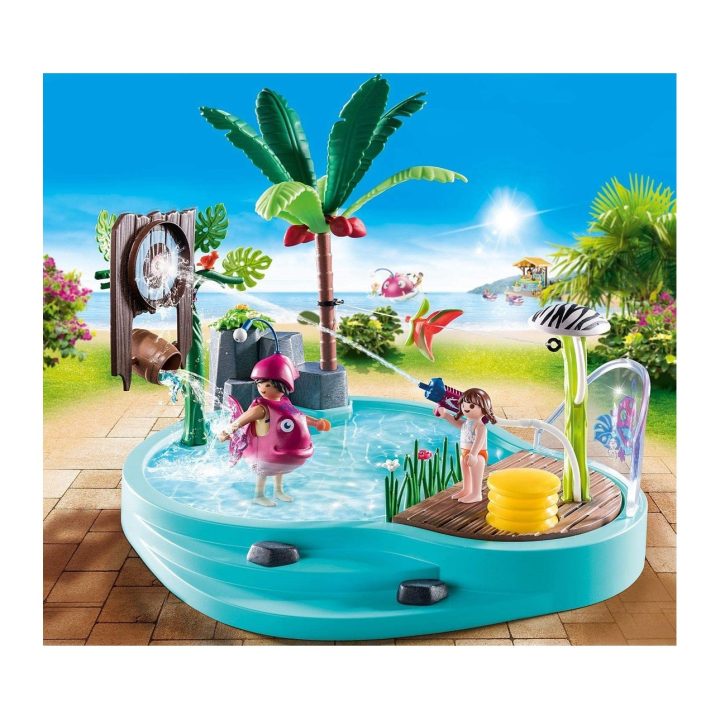 Piscina divertida Playmobil com chuveiro de água (70610)