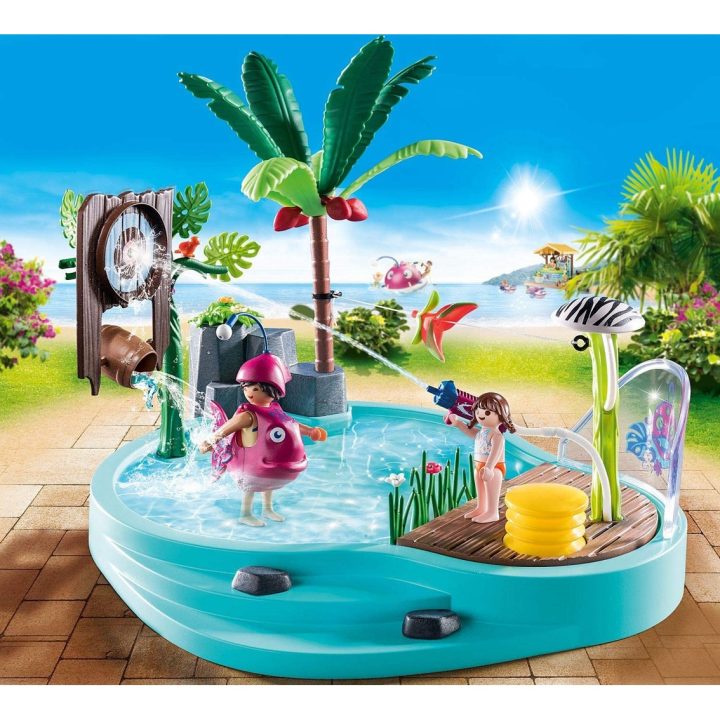 Piscina divertida Playmobil com chuveiro de água (70610)