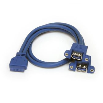 StarTech.com Cable Extensor 50cm 2 Puertos USB 3.0 (5Gbps) para…