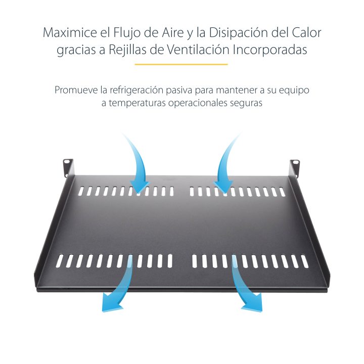 StarTech.com Bandeja Estante Ventilado de 1U para Armario Rack de…