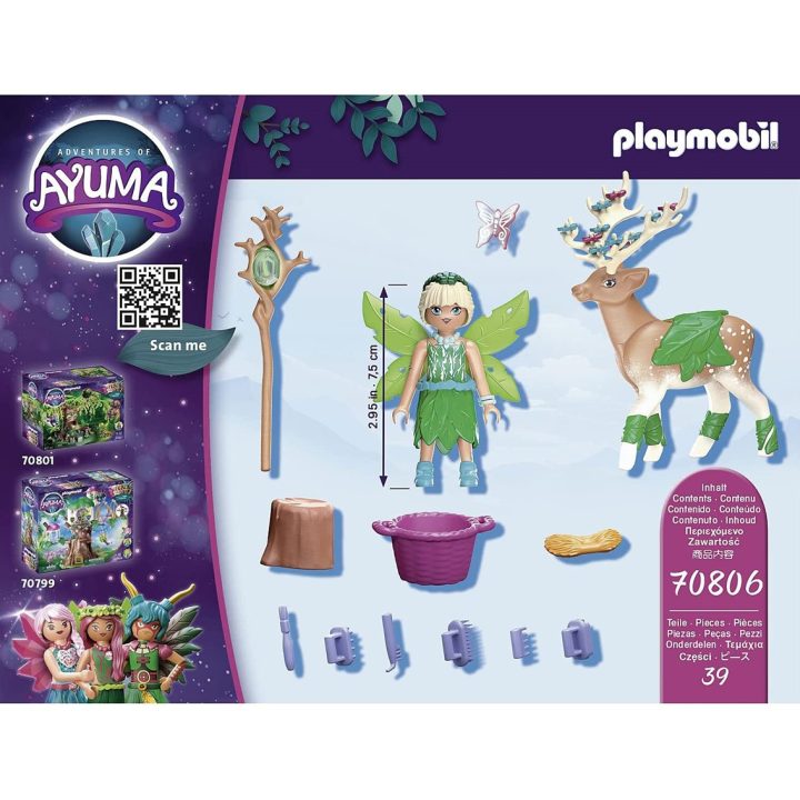 Playmobil ayuma fada da floresta com animal da alma (70806)