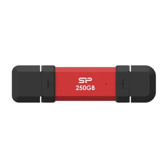 Silicon Power SP Memoria USB DS72 250GB USB A+C 3.2 Gen2 Rojo…
