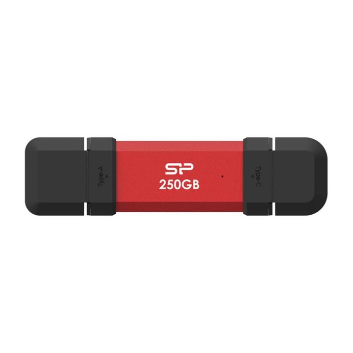 Silicon Power SP Memoria USB DS72 250GB USB A+C 3.2 Gen2 Rojo…