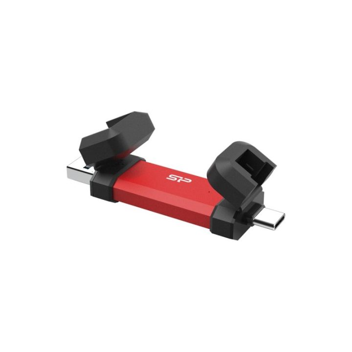 Silicon Power SP Memoria USB DS72 250GB USB A+C 3.2 Gen2 Rojo…