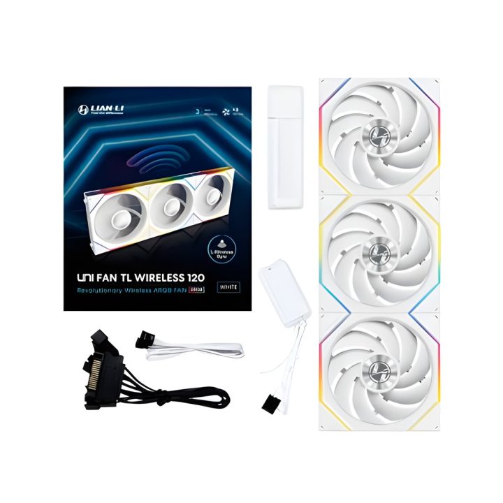 Ventilador 120X120 lian li unifan TL120 wireless white 3…