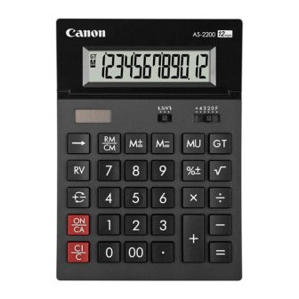 Canon AS-2200 calculadora Escritorio Pantalla de calculadora Negro