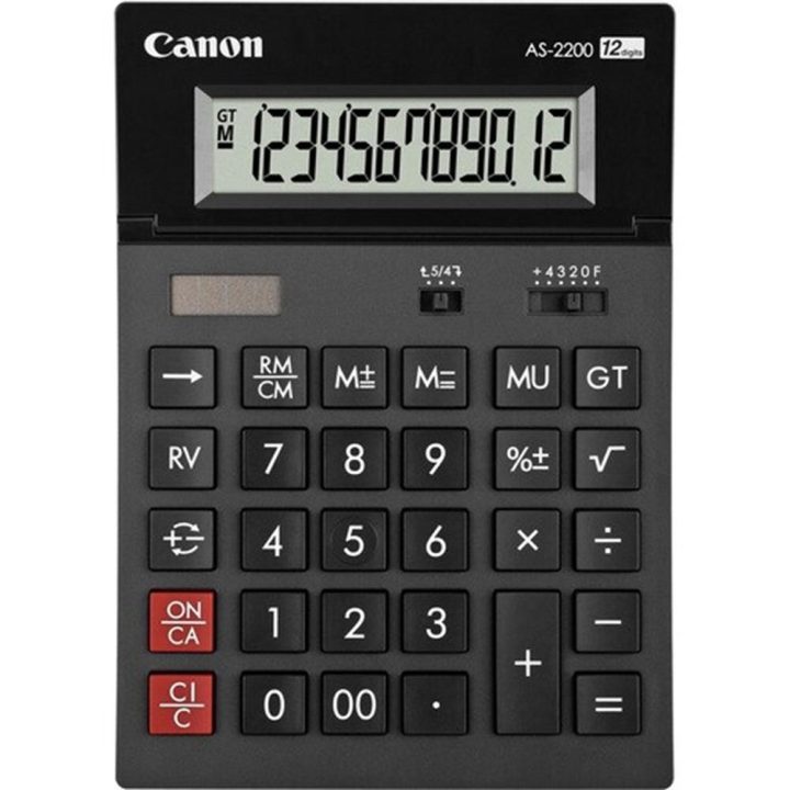 Canon AS-2200 calculadora Escritorio Pantalla de calculadora Negro