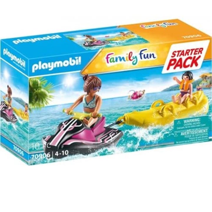 Playmobil starter pack moto de água com banana boat (70906)