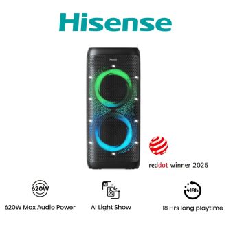 Hisense Party Thunder Altavoz para fiestas Negro 620 W