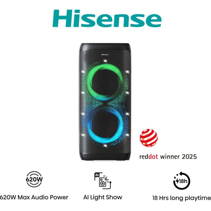 Hisense Party Thunder Altavoz para fiestas Negro 620 W