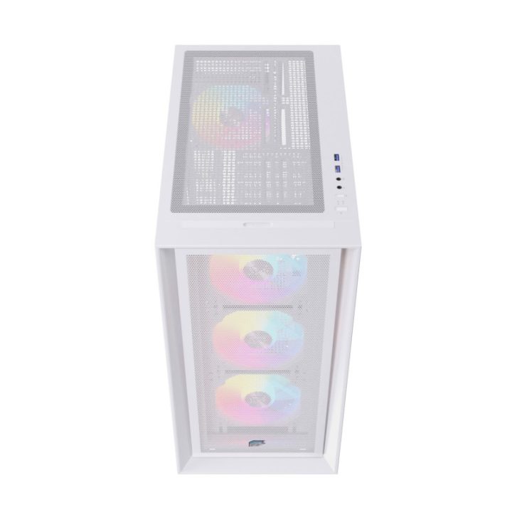 Caja ordenador gaming Einarex P600 RGB ATX cristal templado blanca…