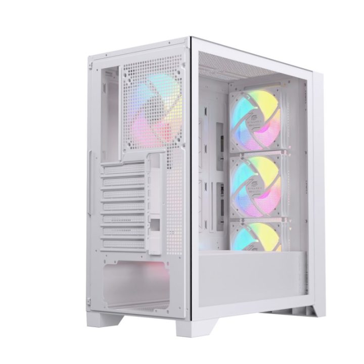 Caja ordenador gaming Einarex P600 RGB ATX cristal templado blanca…