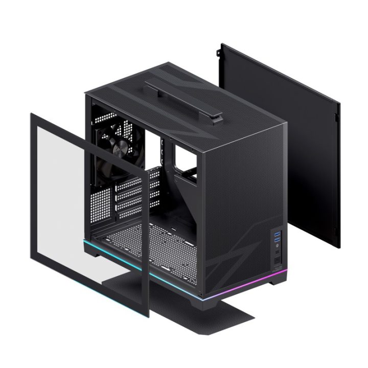 Caja ordenador gaming Einarex PM300 core matx cristal templado negra…