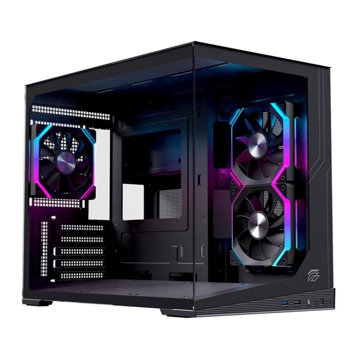 Caja ordenador gaming Einarex SM300 RGB matx cristal templado negra…