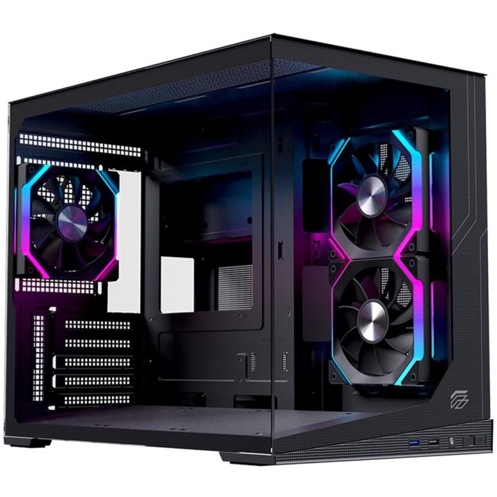Caja ordenador gaming Einarex SM300 RGB matx cristal templado negra…