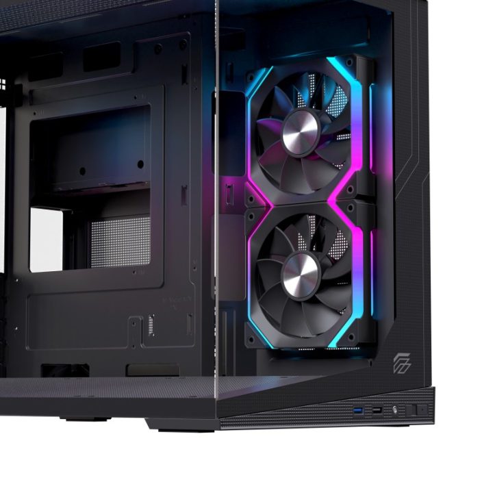 Caja ordenador gaming Einarex SM300 RGB matx cristal templado negra…