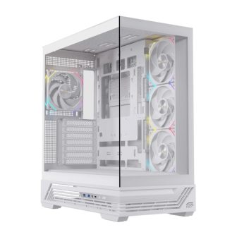 Caja ordenador gaming Einarex S800 RGB ATX cristal templado blanca…