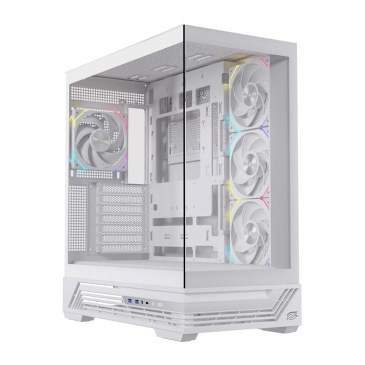 Caja ordenador gaming Einarex S800 RGB ATX cristal templado blanca…