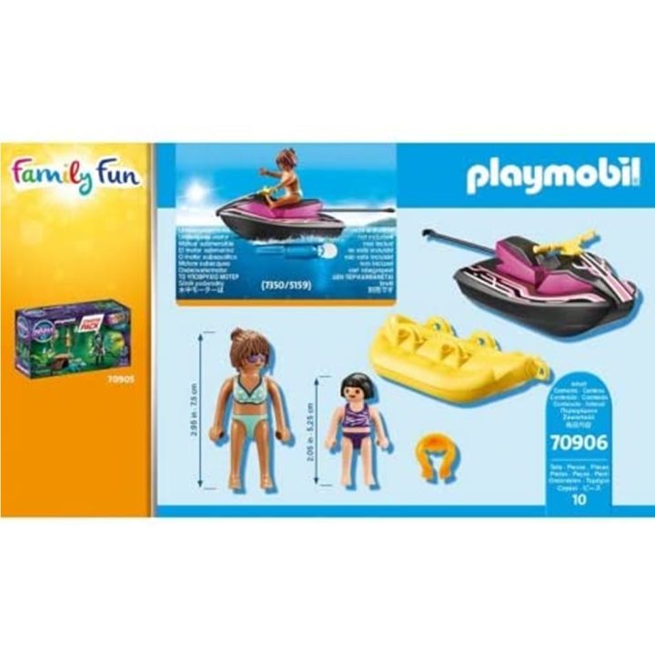 Playmobil starter pack moto de água com banana boat (70906)