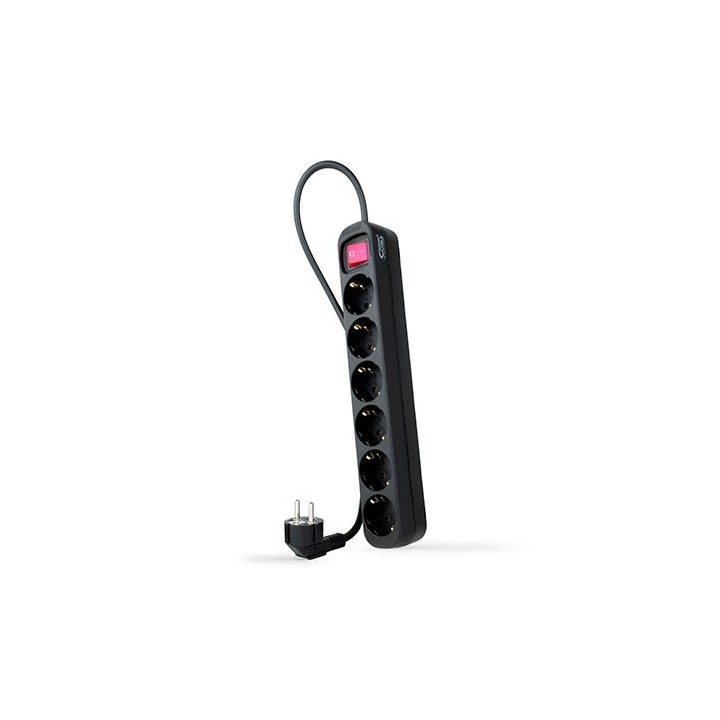 Nanocable Regleta de enchufes de 6 tomas con interruptor, 1.4 metros…