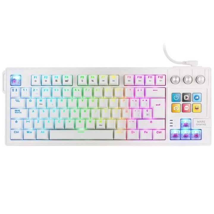 Mars Gaming MKMASTERW teclado Juego USB Español, Francés, Portugués…