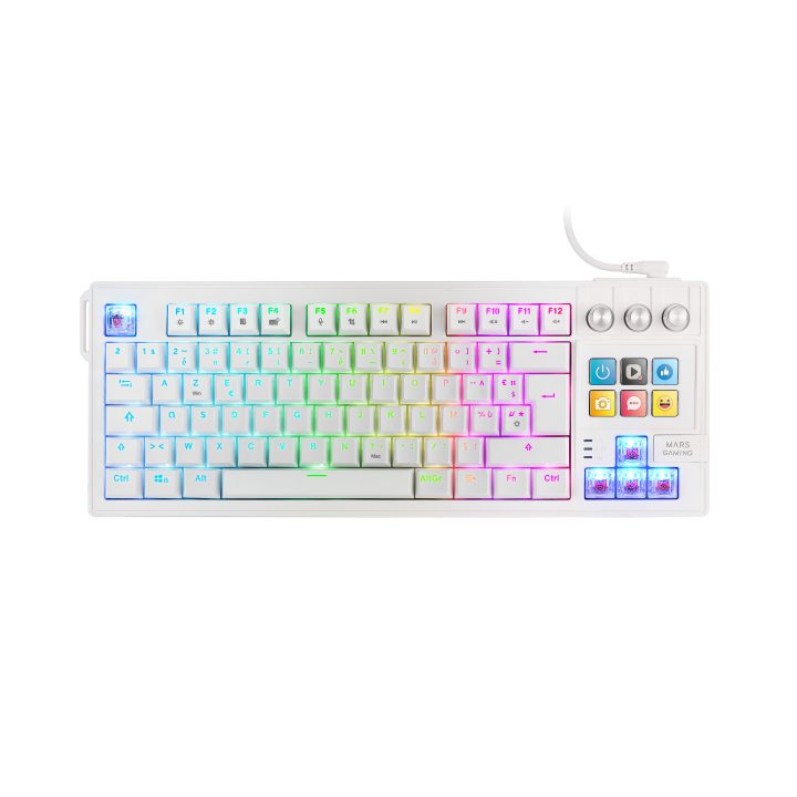 Mars Gaming MKMASTERW teclado Juego USB Español, Francés, Portugués…