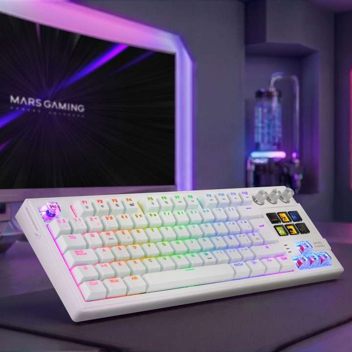Mars Gaming MKMASTERW teclado Juego USB Español, Francés, Portugués…