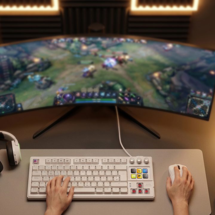 Mars Gaming MKMASTERW teclado Juego USB Español, Francés, Portugués…